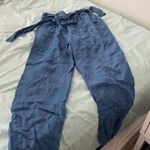 Blue Baggy Capris Like Pants